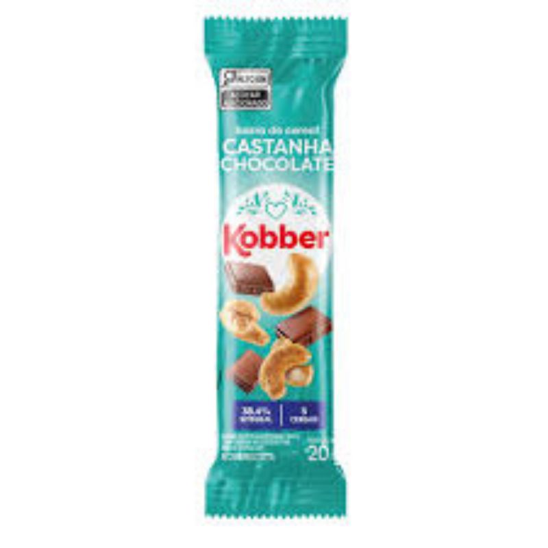 BARRA CEREAIS KOBBER CASTANHA CHOCO 20G